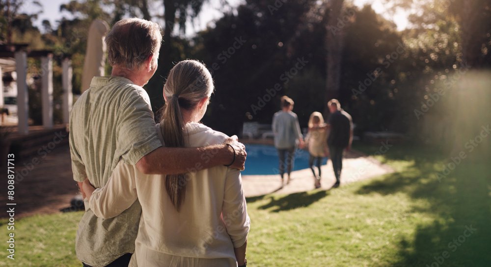 Family gathered together at home